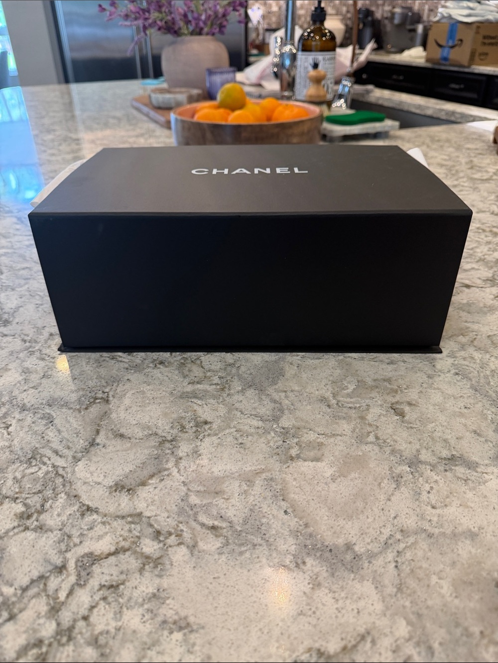 CHANEL Black Matte Organizer Box with White Logo - Picture 5 of 5